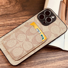 Atiptop Compatible for iPhone 14 Pro Max Case,Classic Monogram Pattern Cellphone case Luxury Leather Card Case